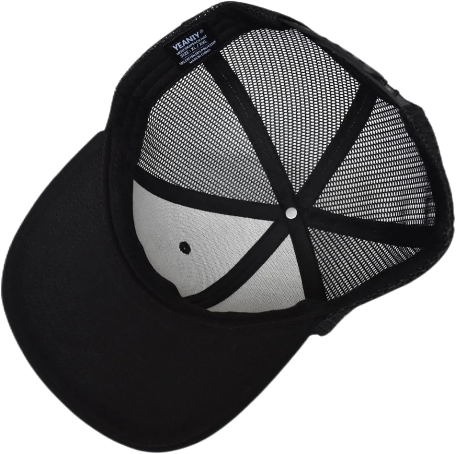 Men's American Flag Trucker Hat(M,L,XL,XXL),Adjustable Snapback Mesh Flat Brim Baseball Caps