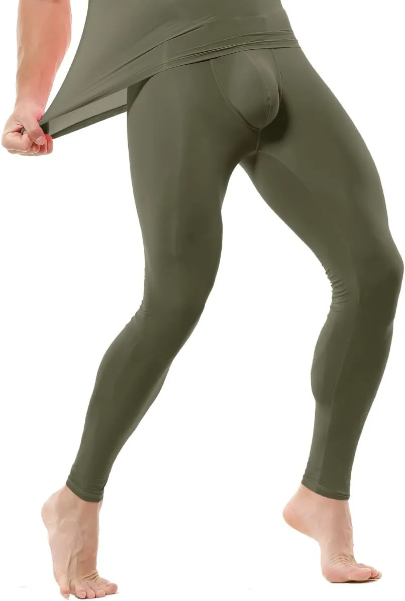 Mens Thermal Underwear Bottoms Activewear Leggings Long Johns Underpants Activewear Yoga Pants