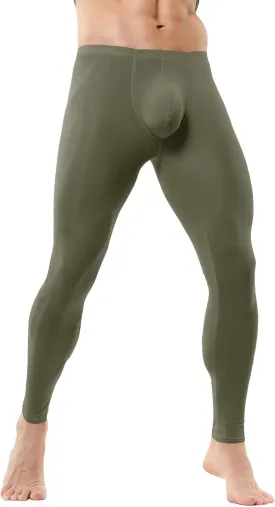 Mens Thermal Underwear Bottoms Activewear Leggings Long Johns Underpants Activewear Yoga Pants