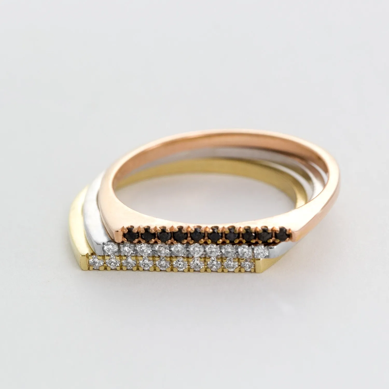 Miranda Encrusted Gold Ring White Diamonds