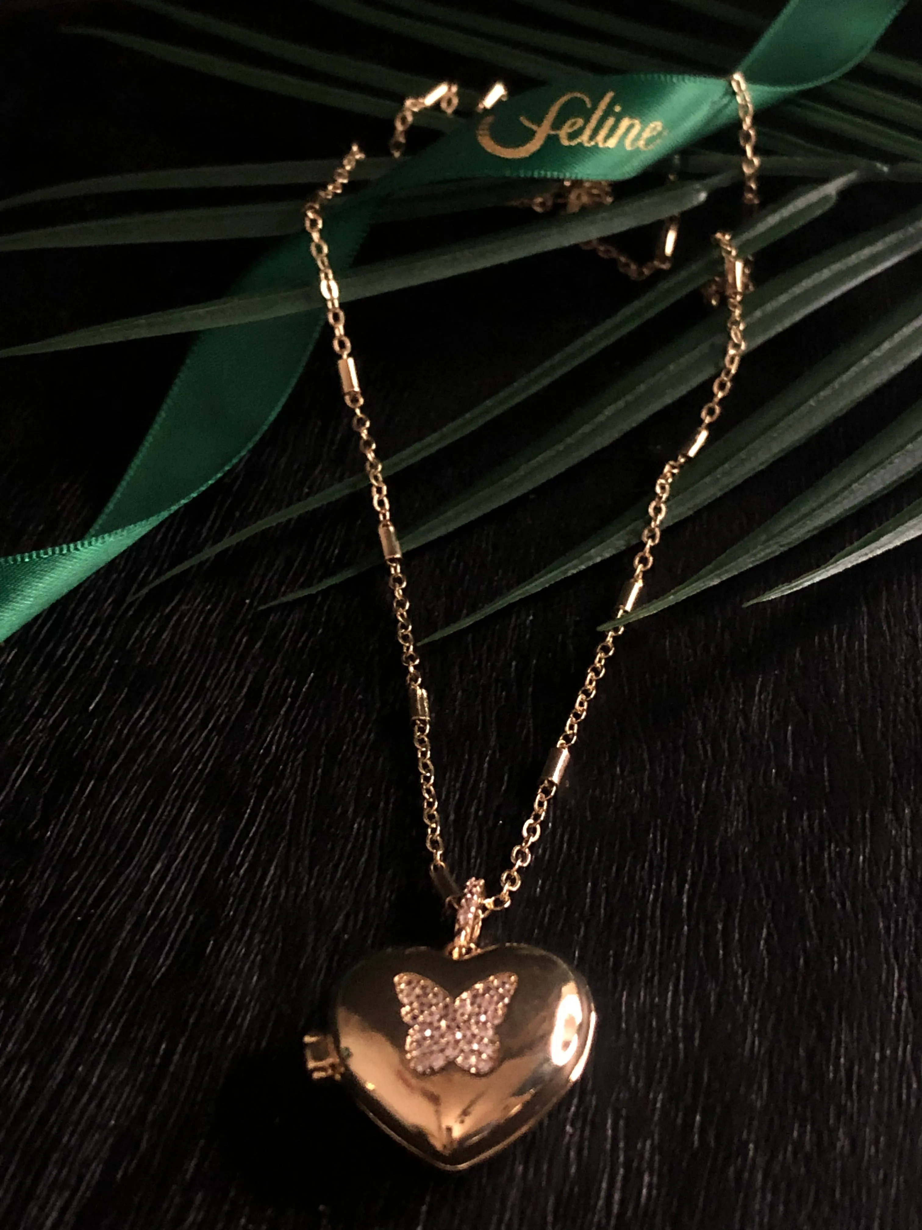 Monarch Locket Necklace