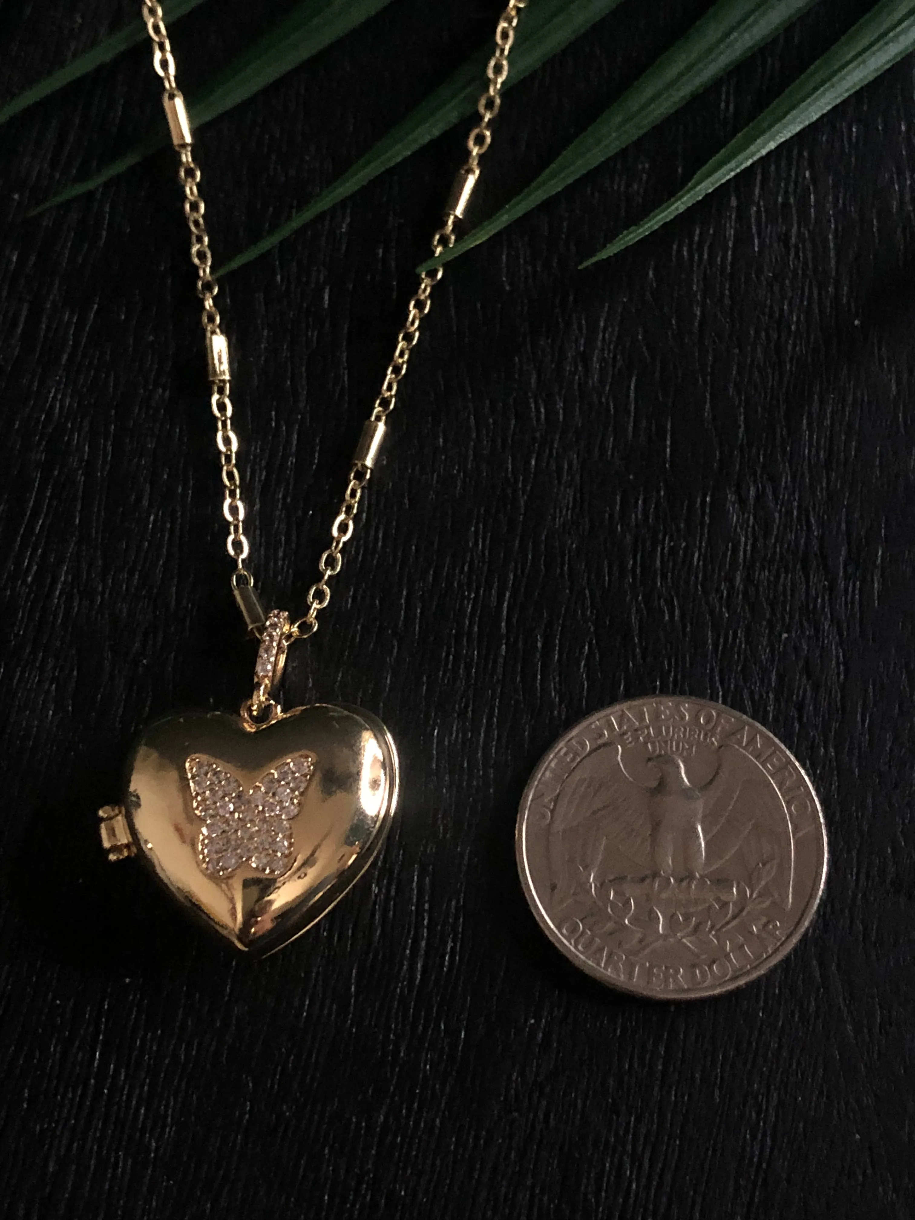 Monarch Locket Necklace