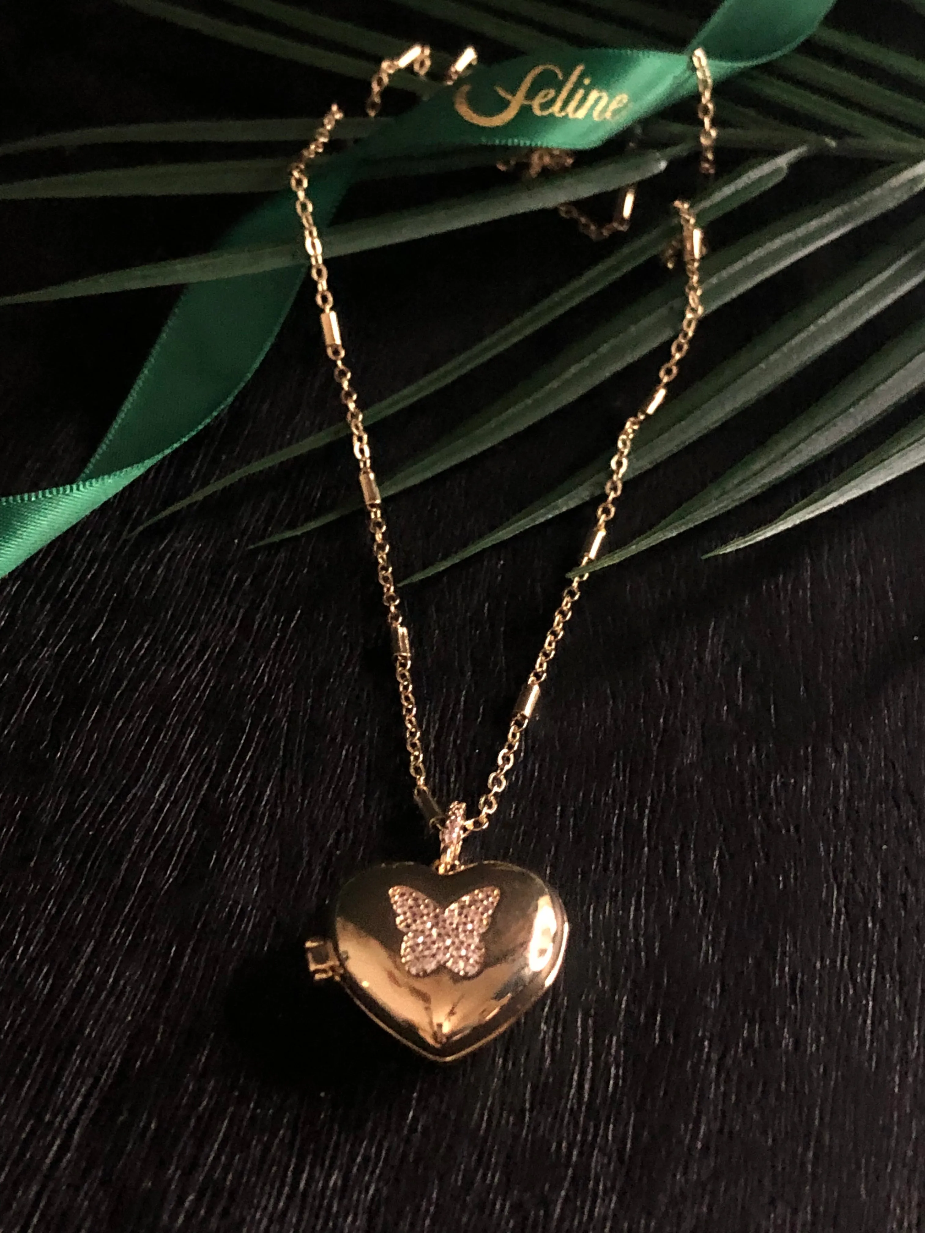 Monarch Locket Necklace