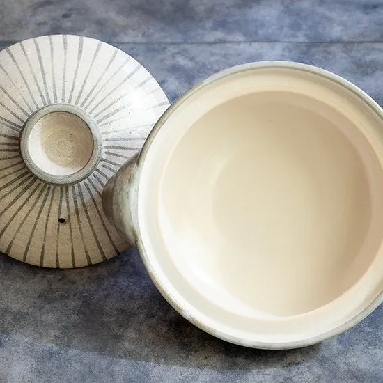 NAGATANIEN IGA Donabe 3-5 People 30.5cm TOKUSA Pattern Clay Pot