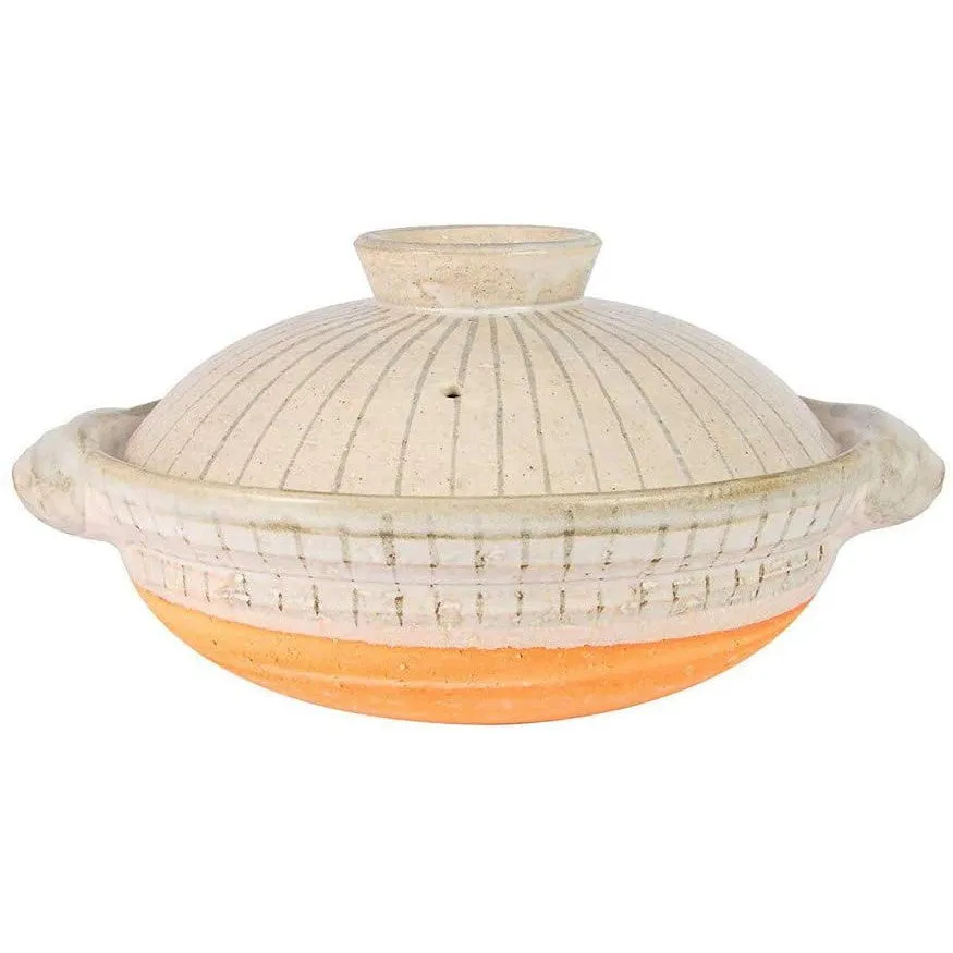 NAGATANIEN IGA Donabe 3-5 People 30.5cm TOKUSA Pattern Clay Pot