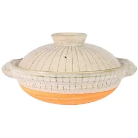 NAGATANIEN IGA Donabe 3-5 People 30.5cm TOKUSA Pattern Clay Pot