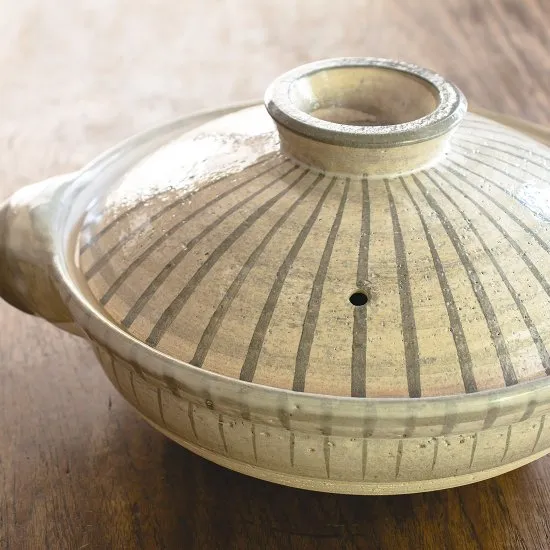 NAGATANIEN IGA Donabe 3-5 People 30.5cm TOKUSA Pattern Clay Pot