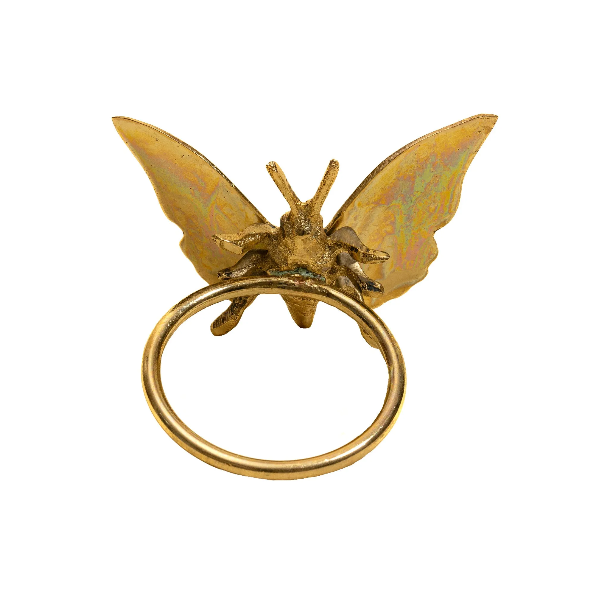 Napkin Ring Brass Butterfly