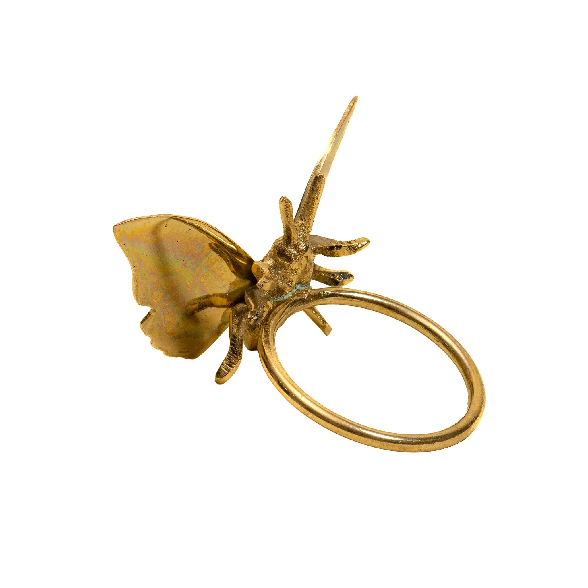 Napkin Ring Brass Butterfly