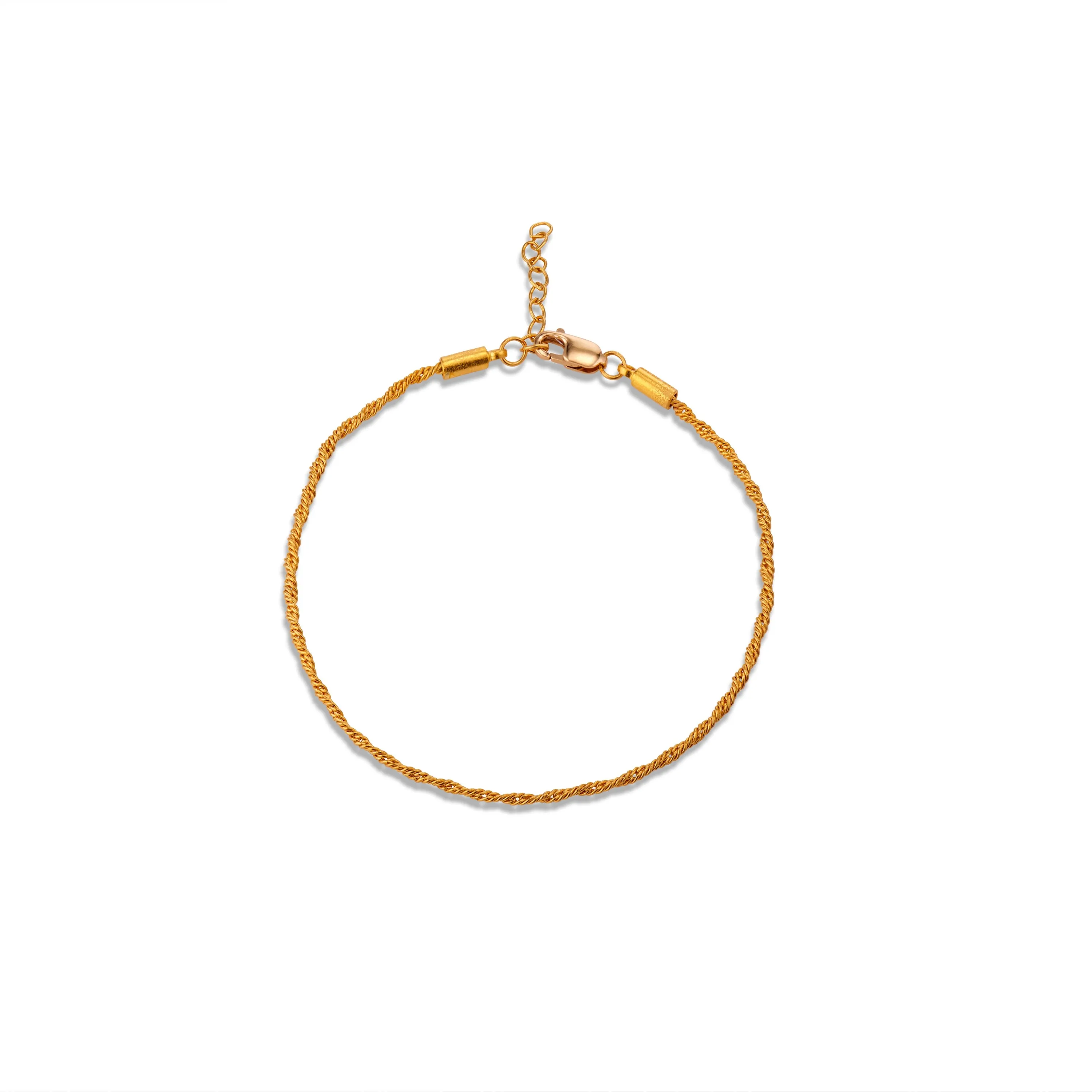 Narrow Twist Chain Bracelet