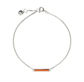 Orange Little Bar of Strength - Wrist (Sterling Silver)