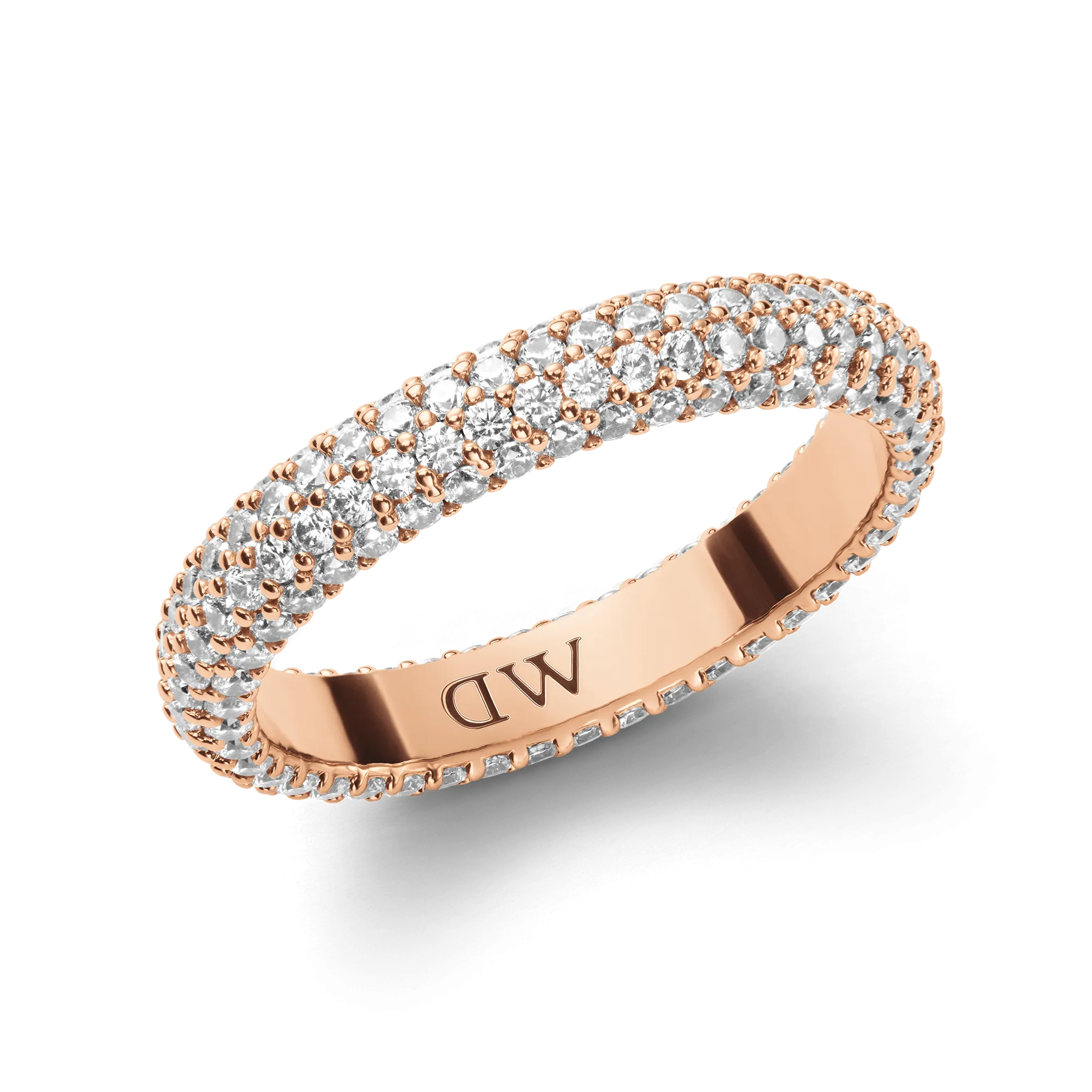 Pavé Crystal Ring Rose Gold