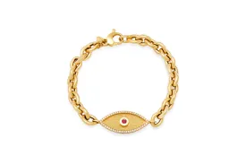 Pavé Diamond & Ruby Double Protection Bracelet