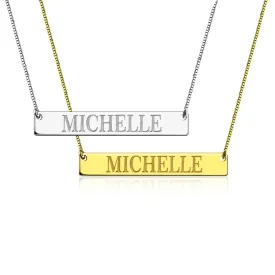 Personalized Bar Name Necklace