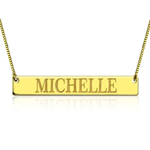 Personalized Bar Name Necklace