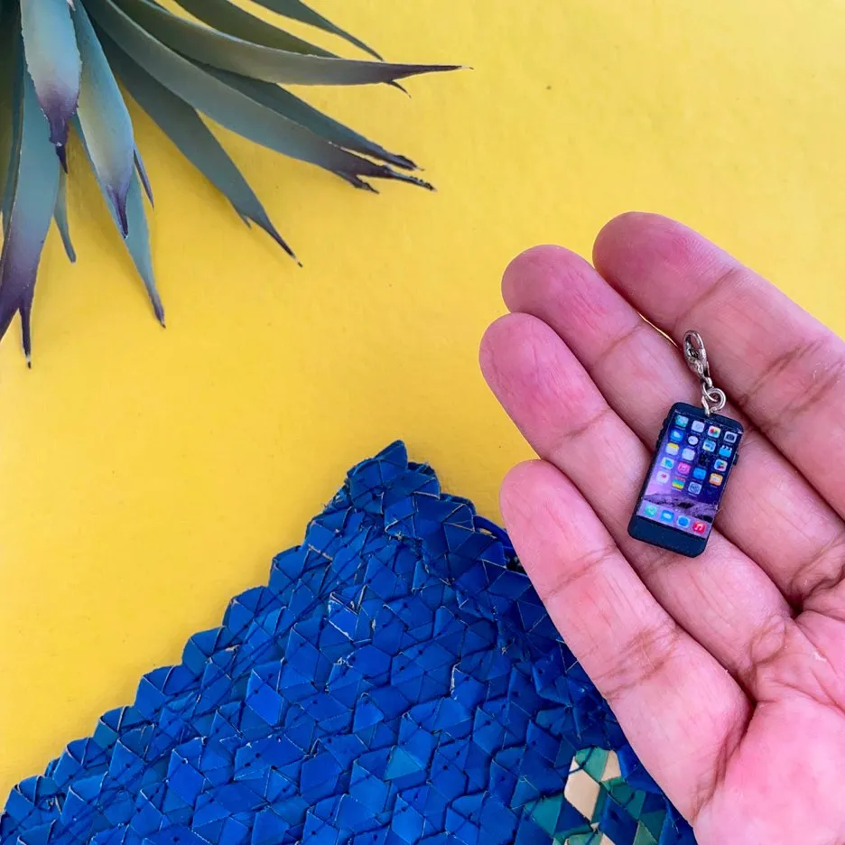 Phone, Book, Honeycomb Miniature Zipper, Pendant, Bracelet & Planner Charms