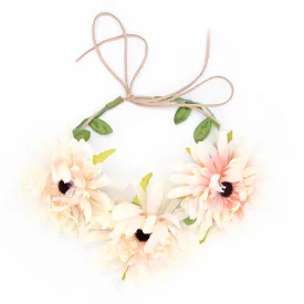 Pink and White Flower Headband