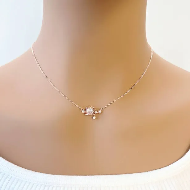 Planet Cubic Zirconia Necklace