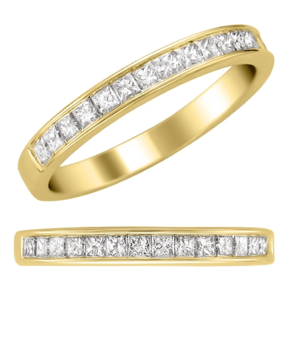 Princess channelsetting diamondring
