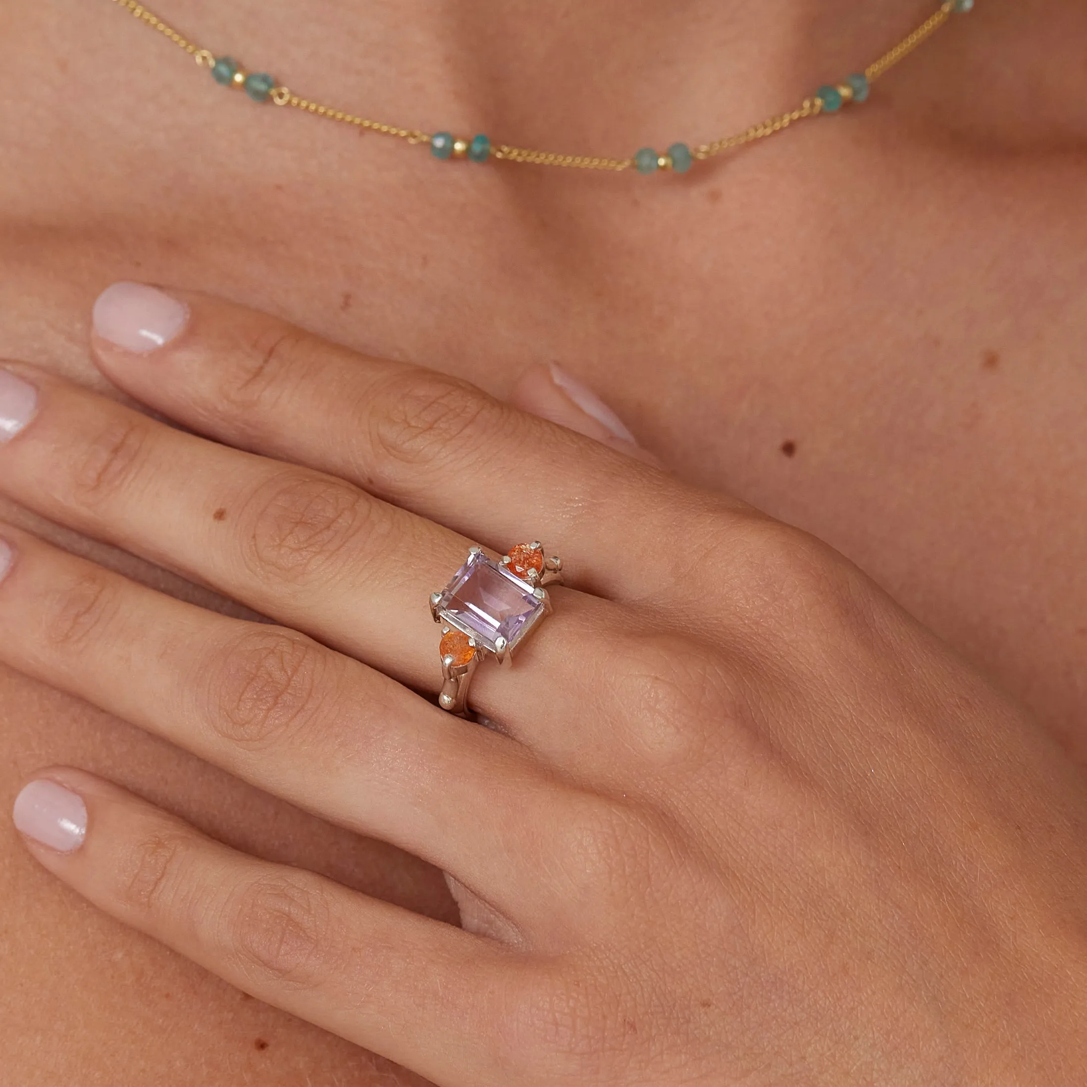 Priya Ametrine Silver Ring