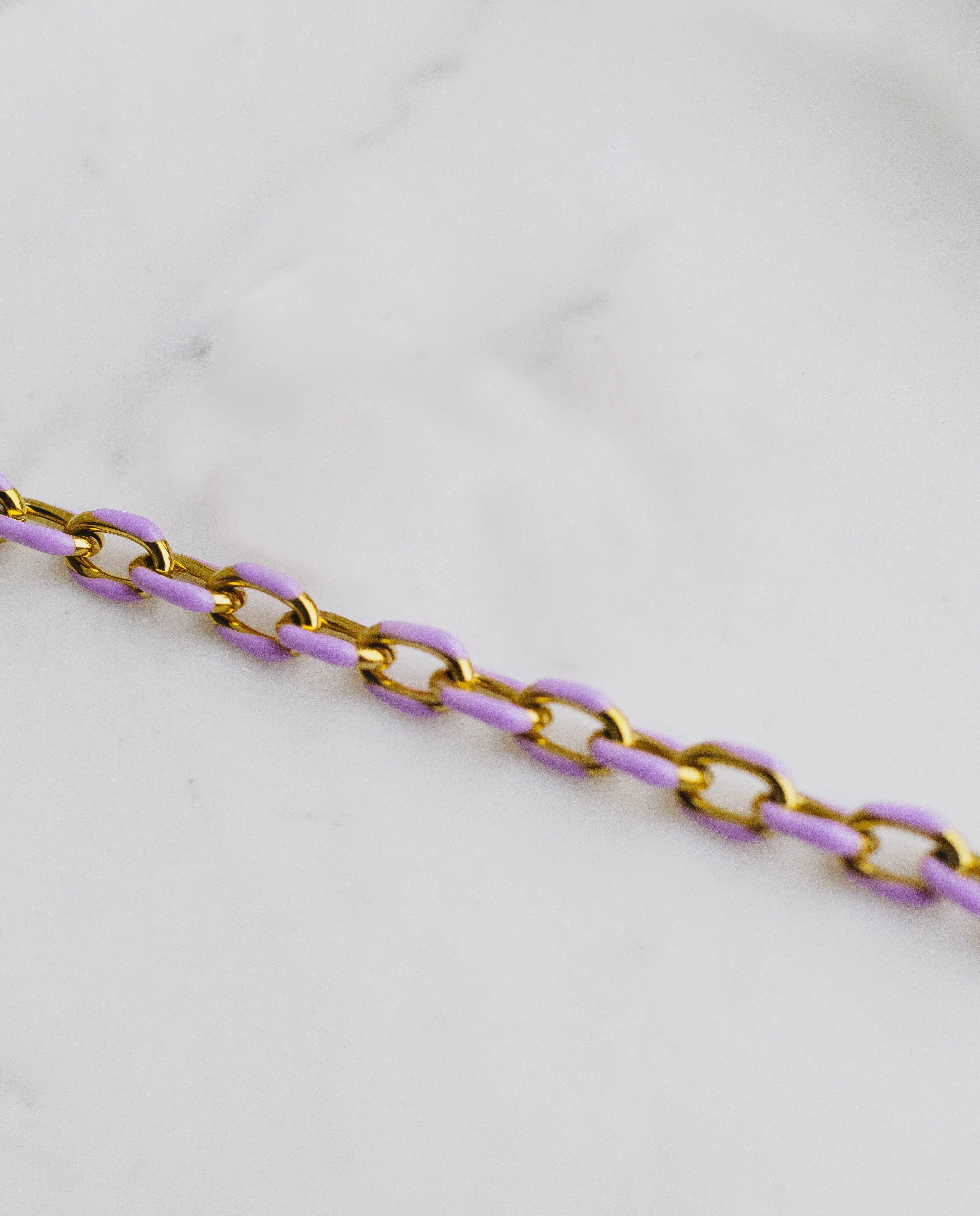 Purple Enamel Necklace