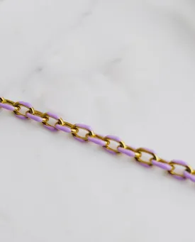 Purple Enamel Necklace