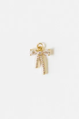 Rhinestone Bow Charm