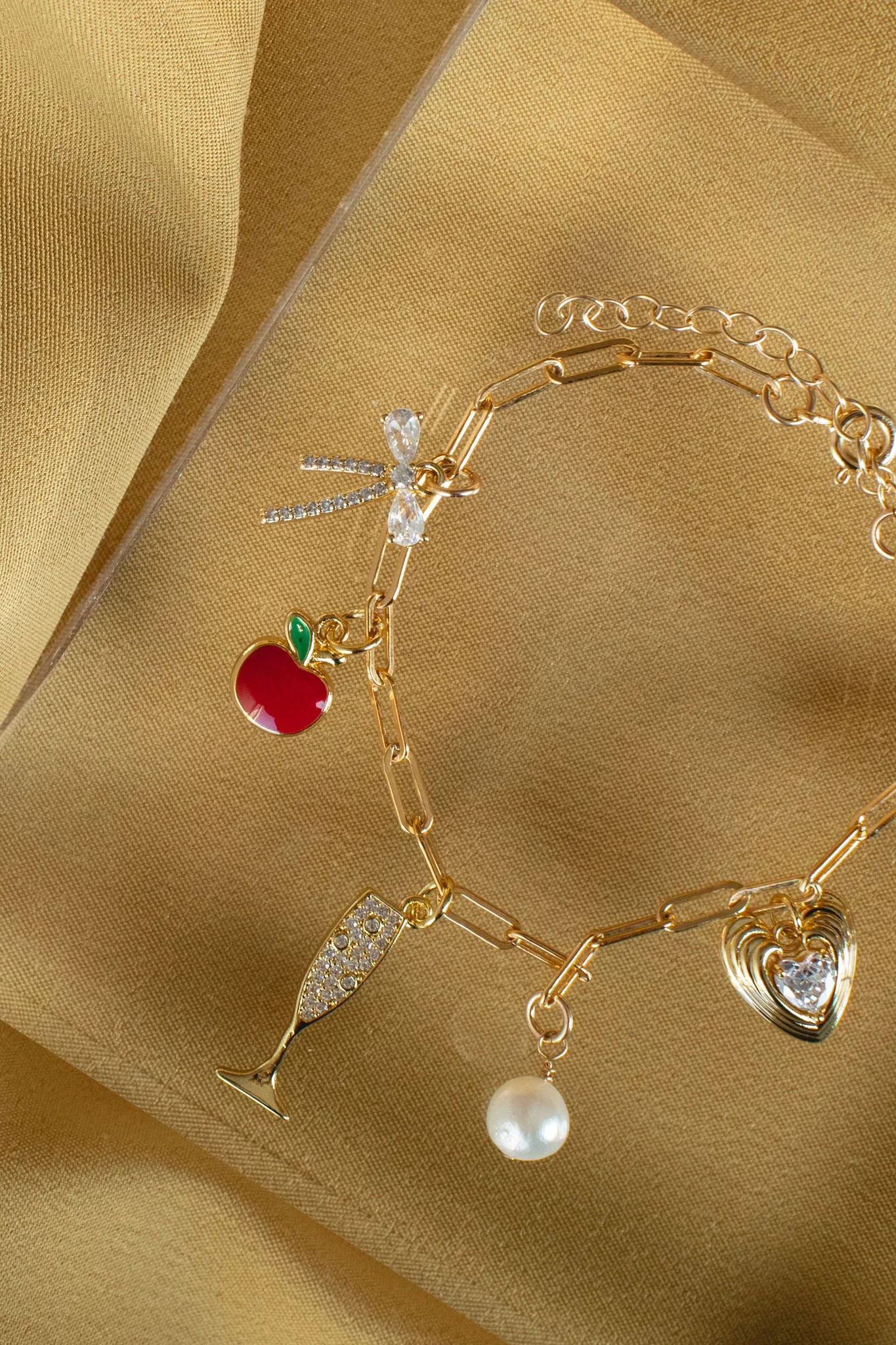 Rhinestone Bow Charm