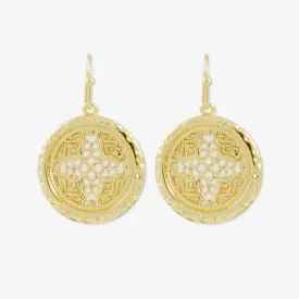 Rosette Medallion Earrings