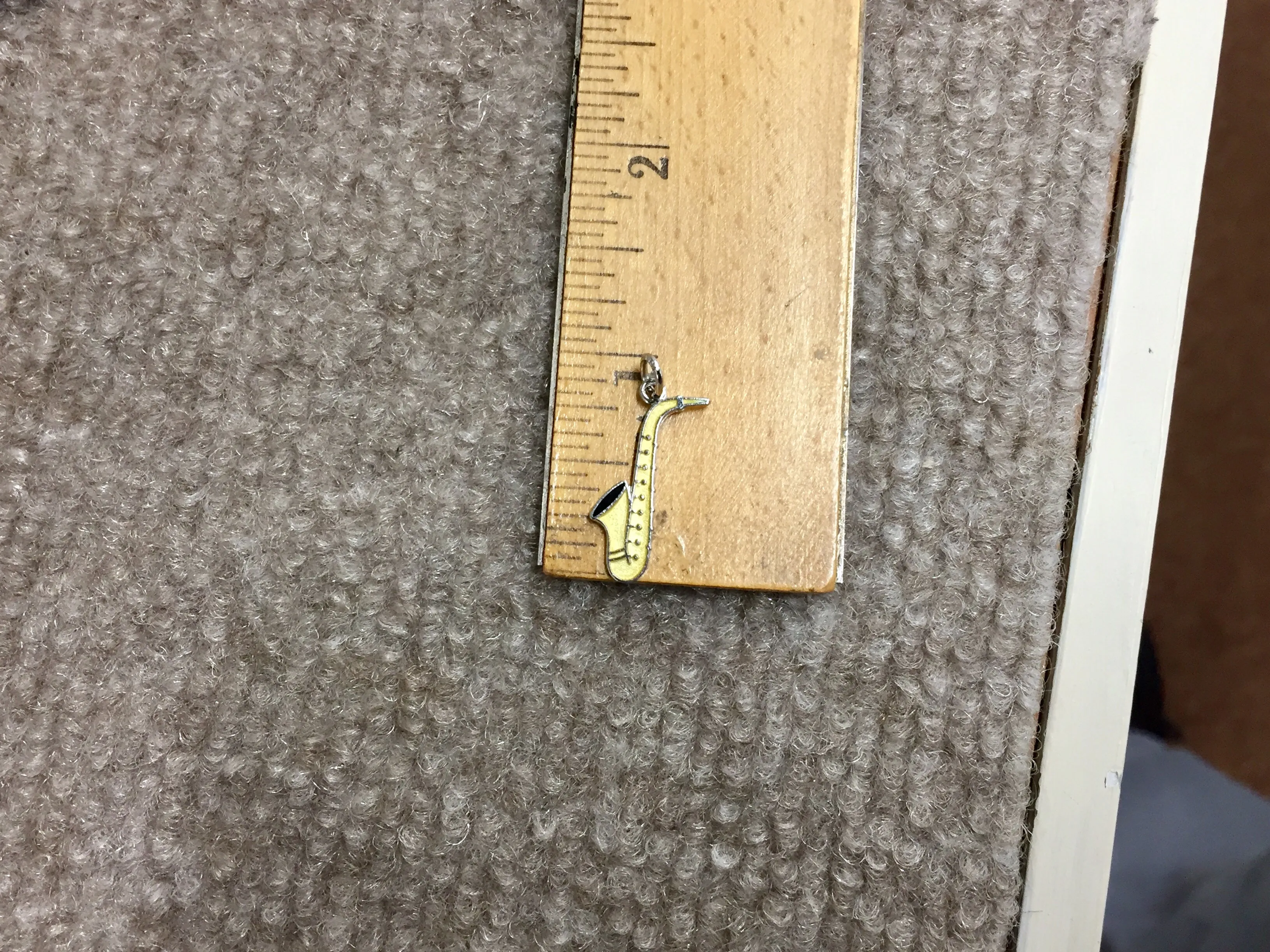 Saxophone Silver Charm