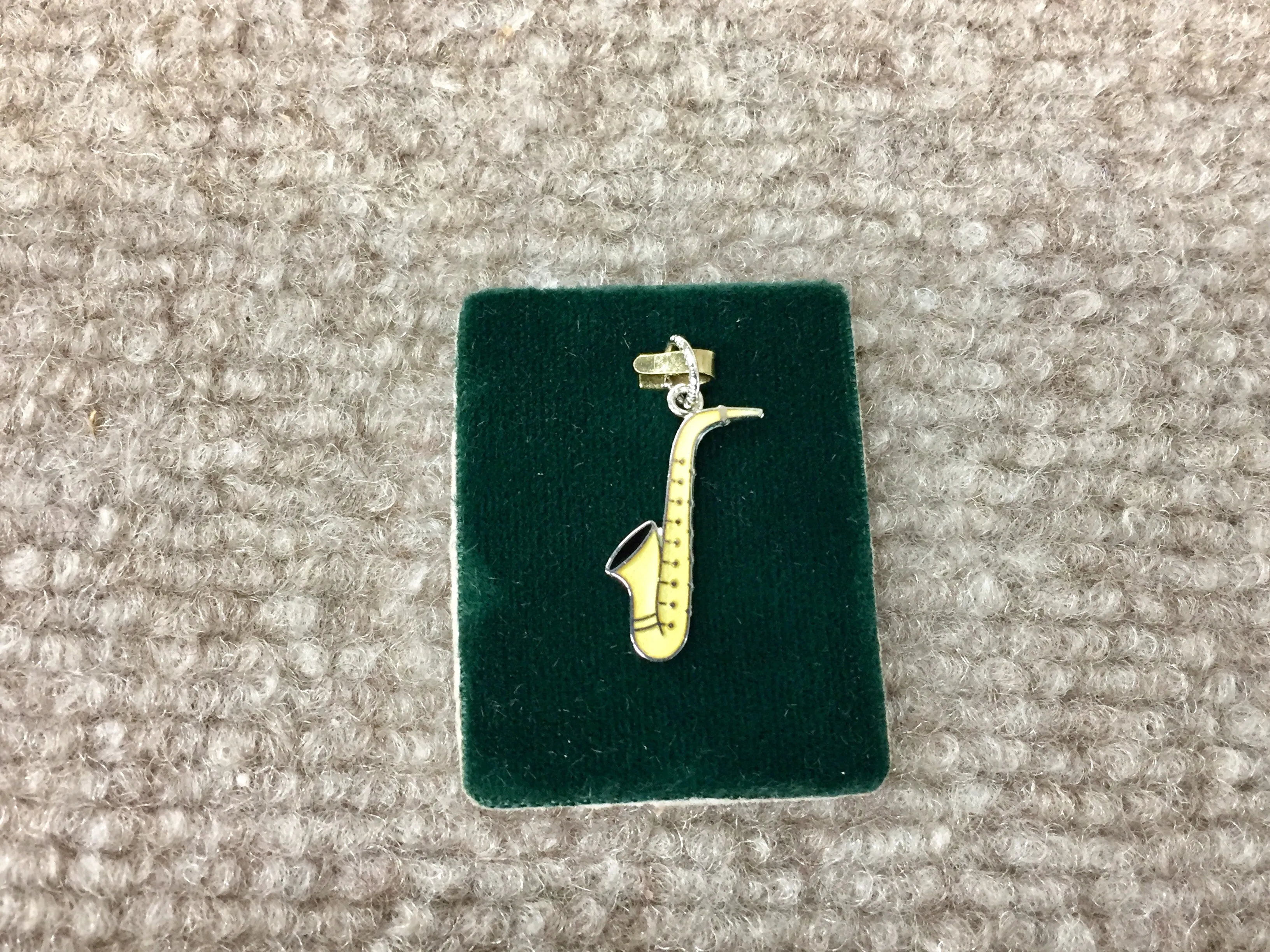 Saxophone Silver Charm