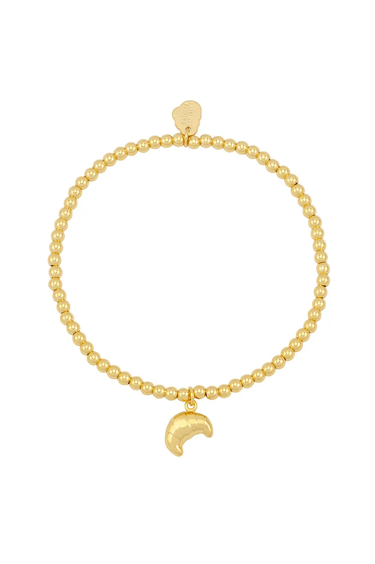 Sienna Beaded Croissant Charm Bracelet