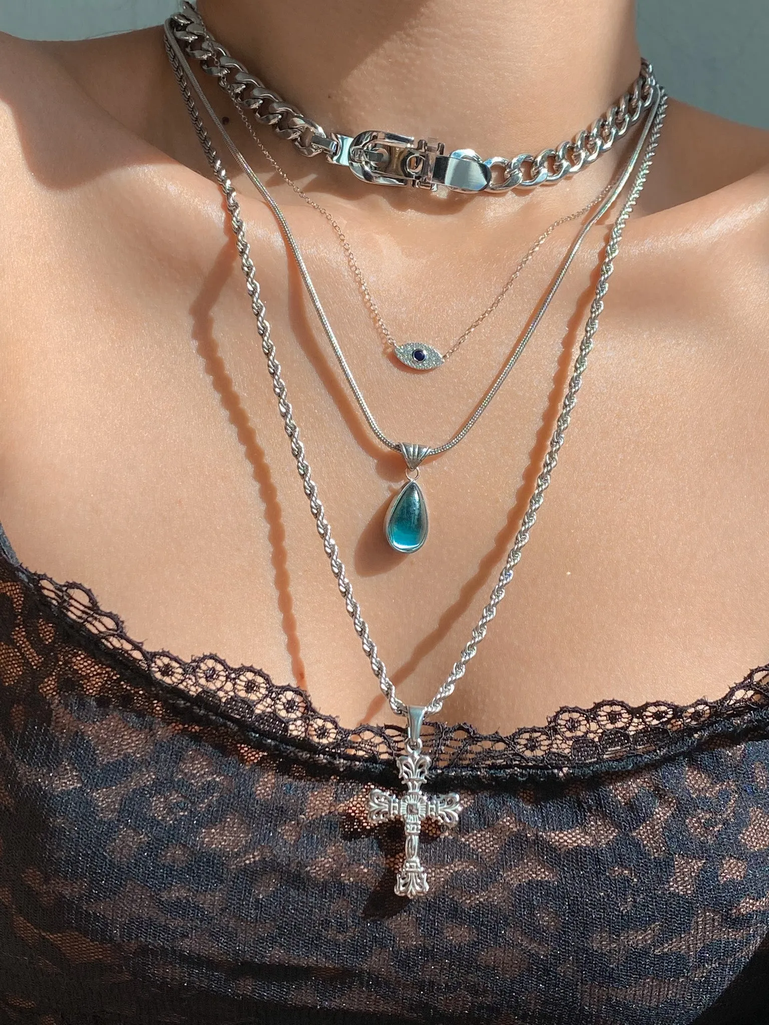 Silver Aisha 925 Necklace