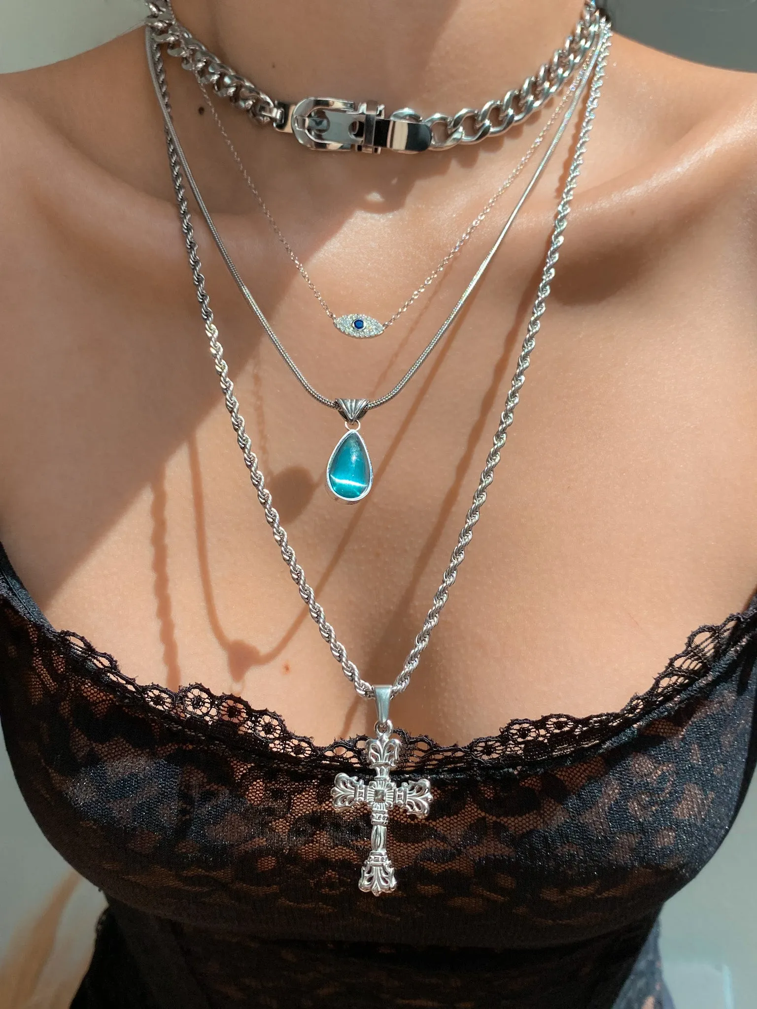 Silver Aisha 925 Necklace