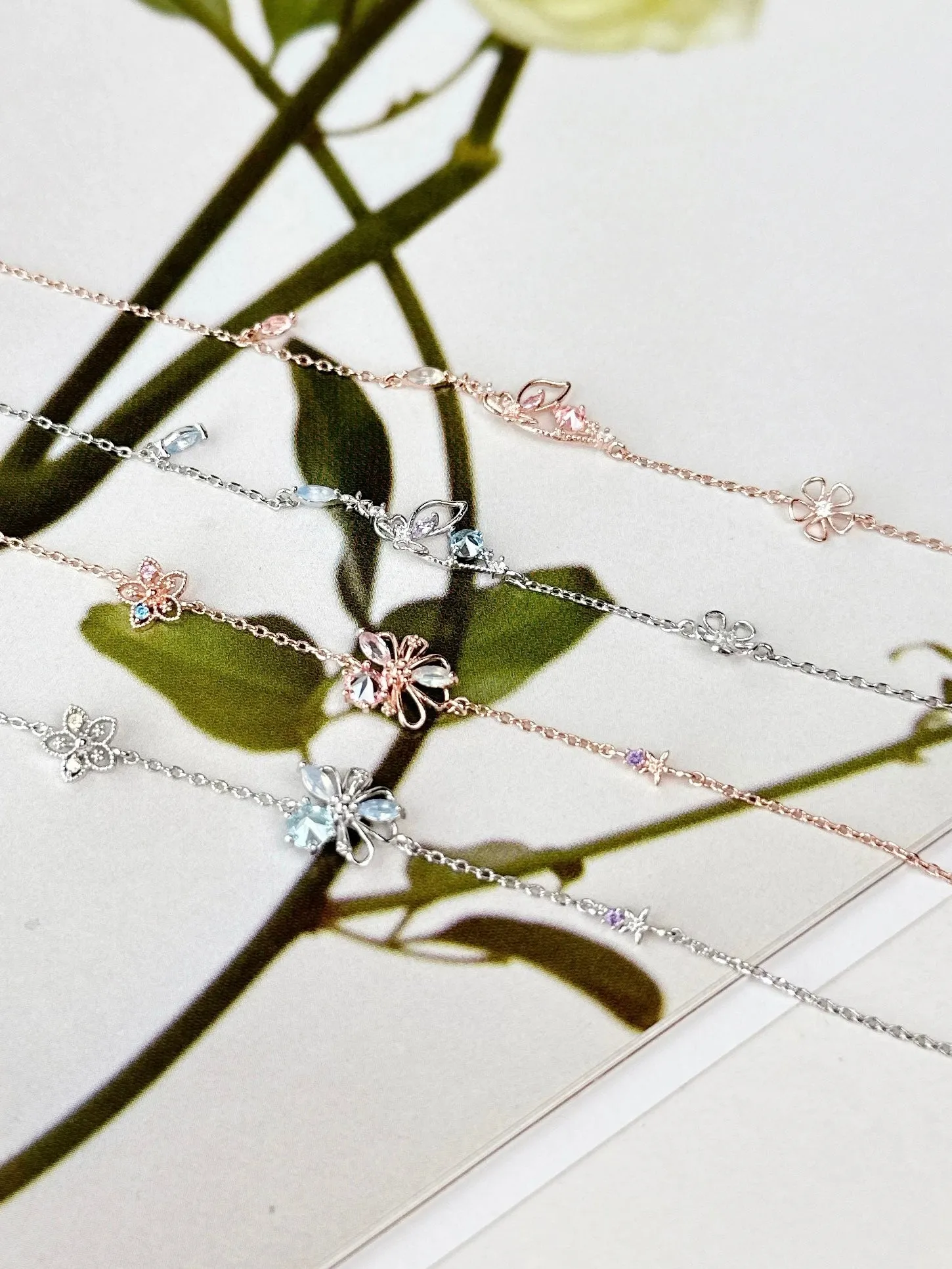 Silver Astilbe Bracelet