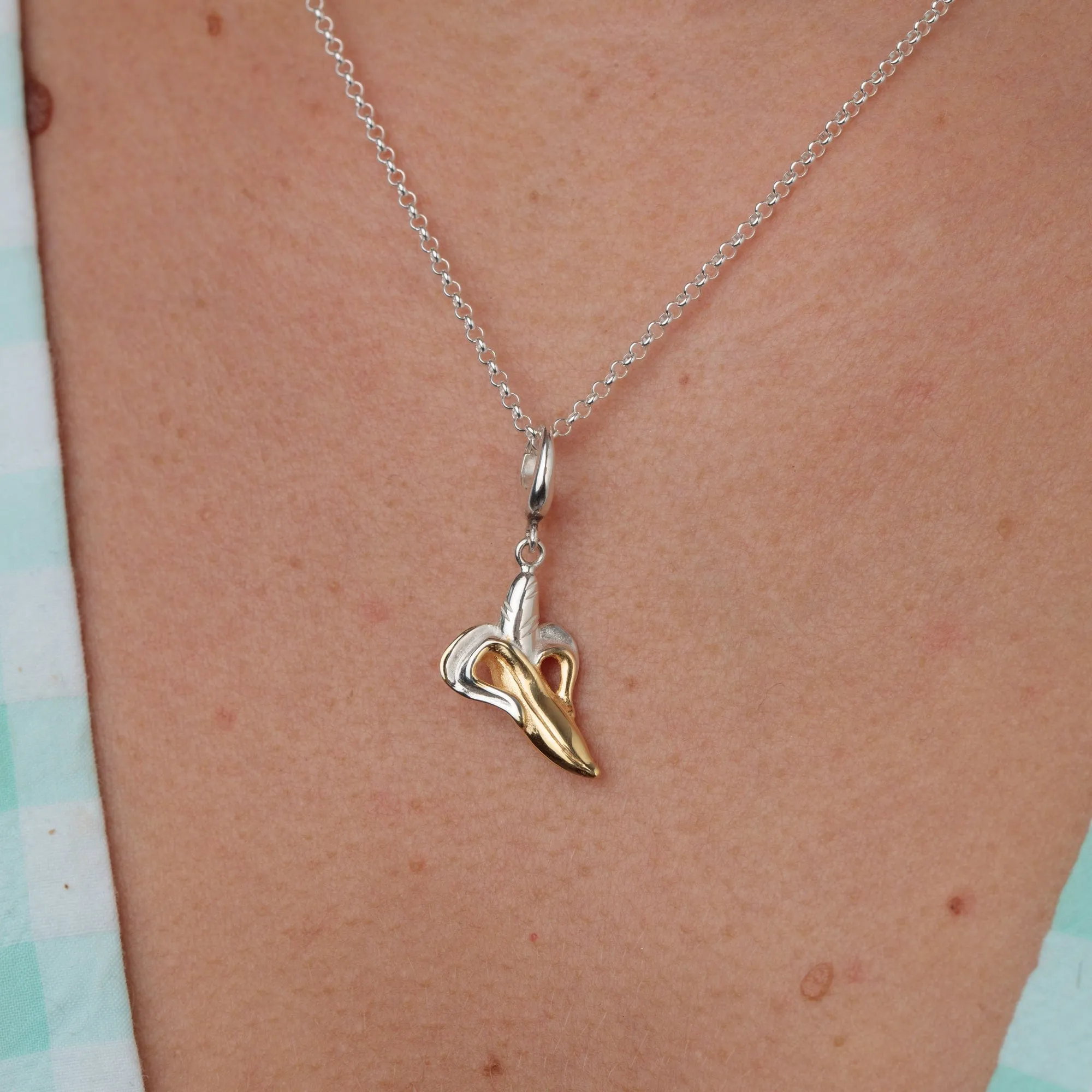 Silver Banana Charm