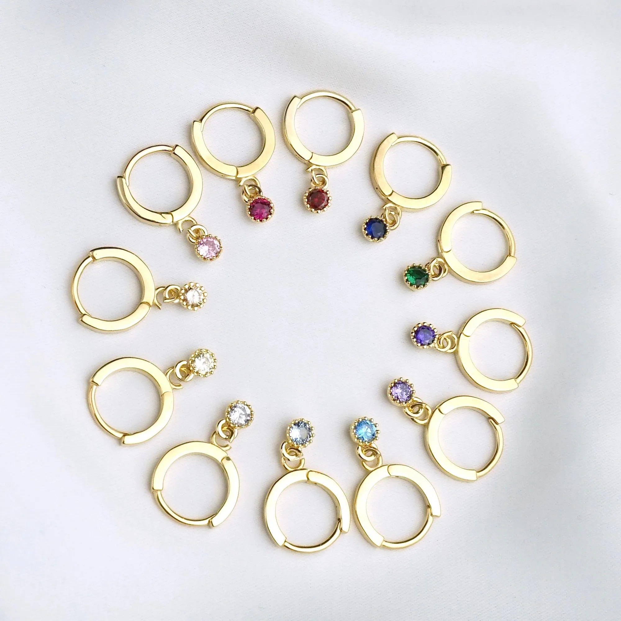 Small Birthstone Earring