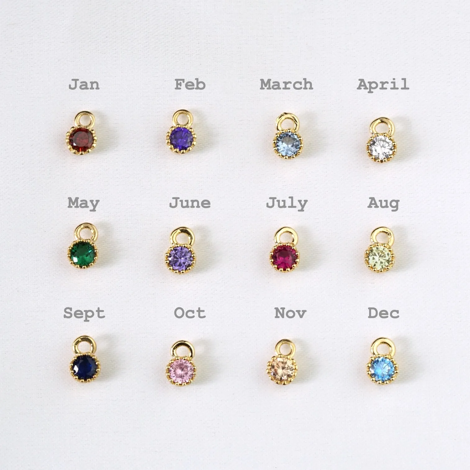Small Birthstone Earring