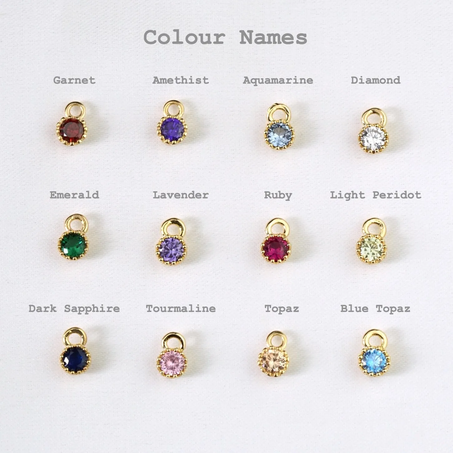 Small Birthstone Earring