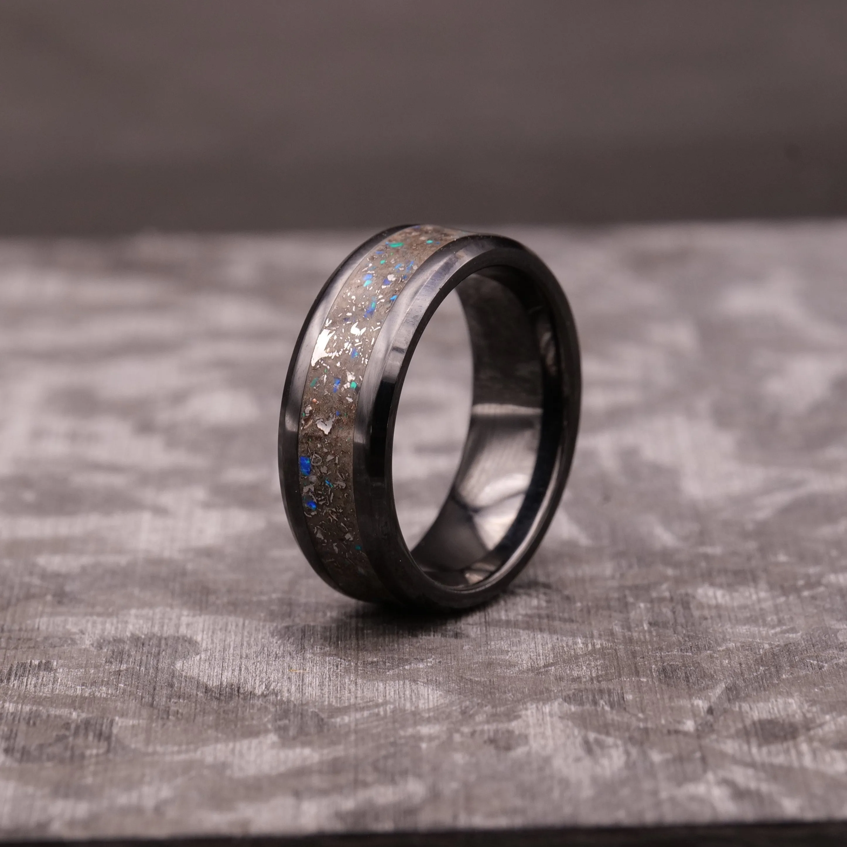 Star Dust™ Ring in Black Ceramic
