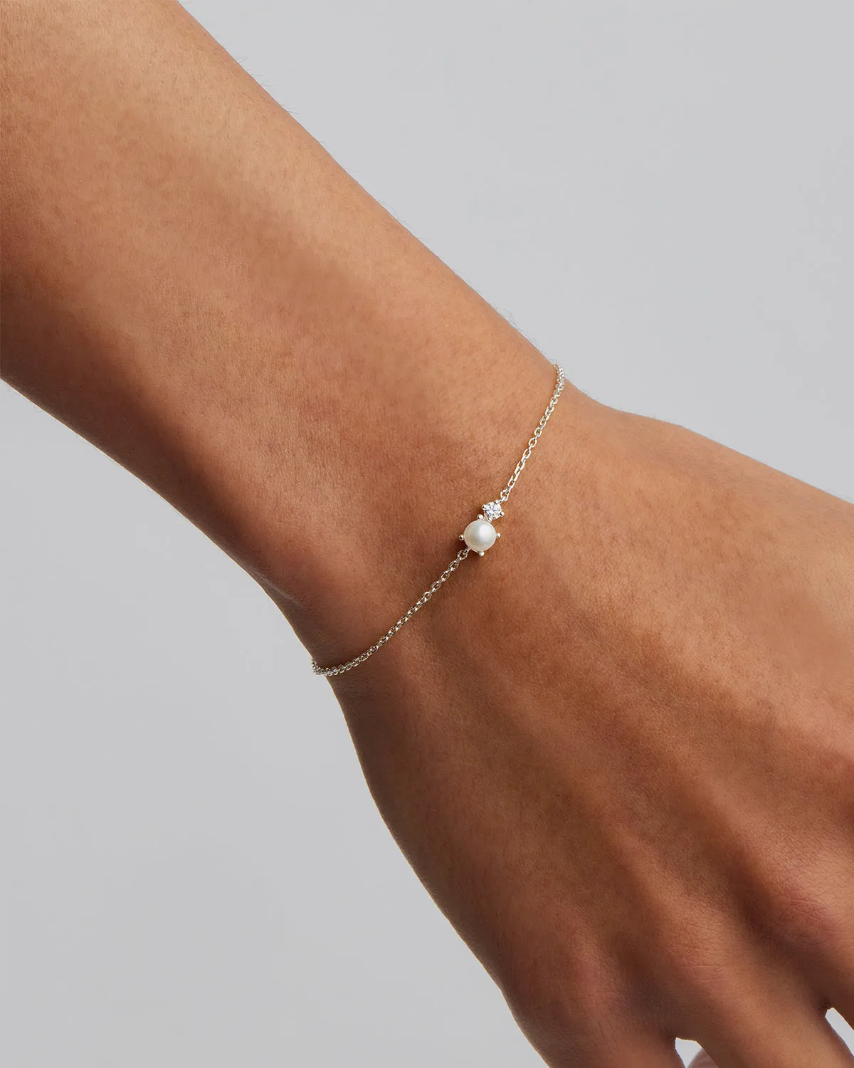 Elegant Sterling Silver Serenely Yours Pearl Bracelet for Timeless Style