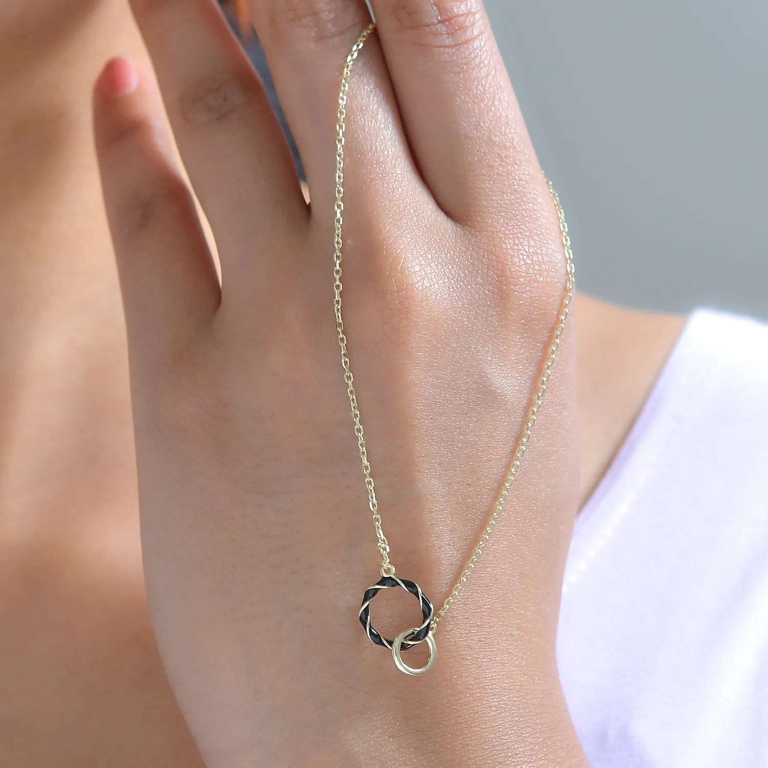 Taffy Enamel Knot Necklace
