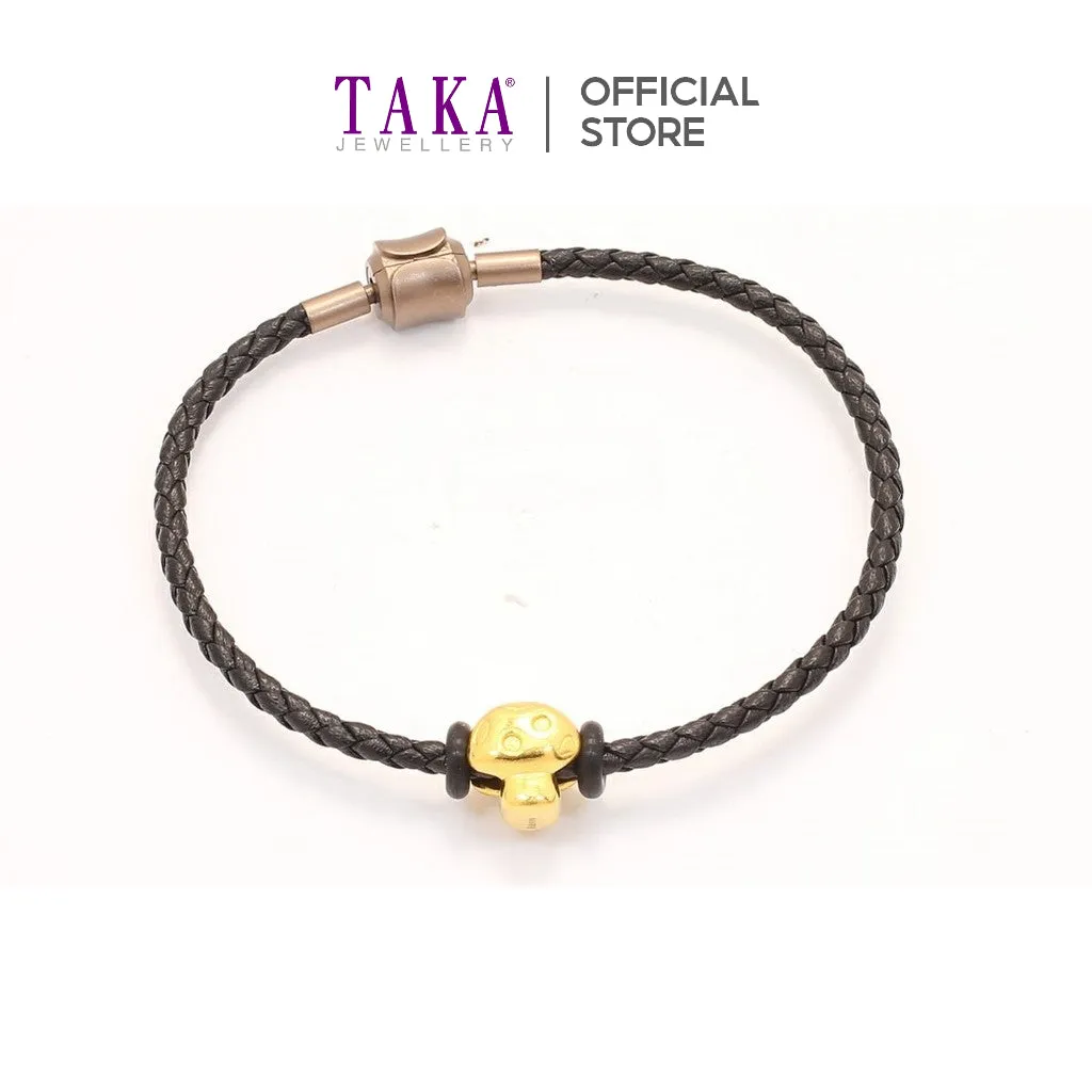 TAKA 999 Pure Gold Charm - Exquisite Mushroom Design Pendant for Elegant Fashion Statement