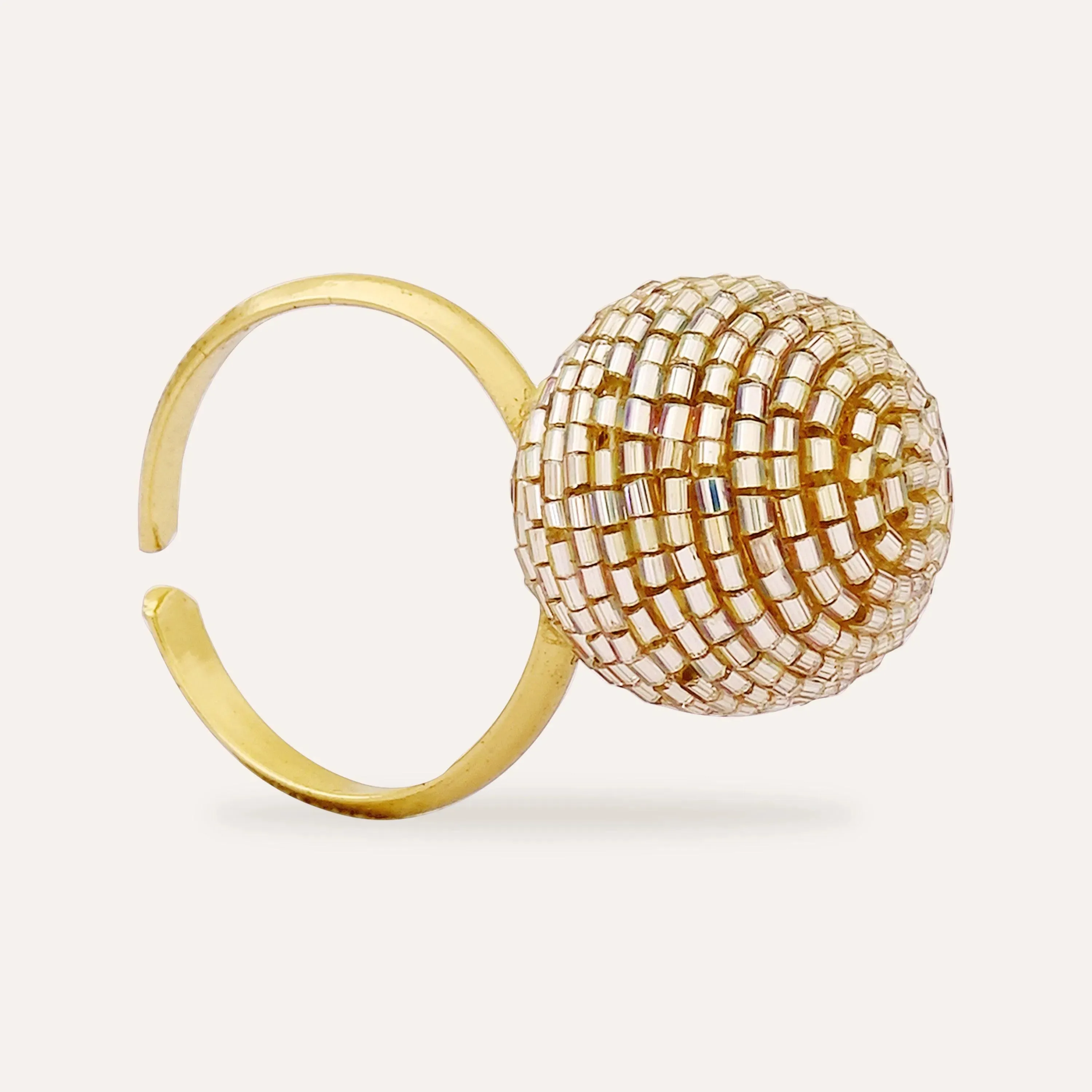 TFC Festive Stunner Gold Statement Adjustable Ring