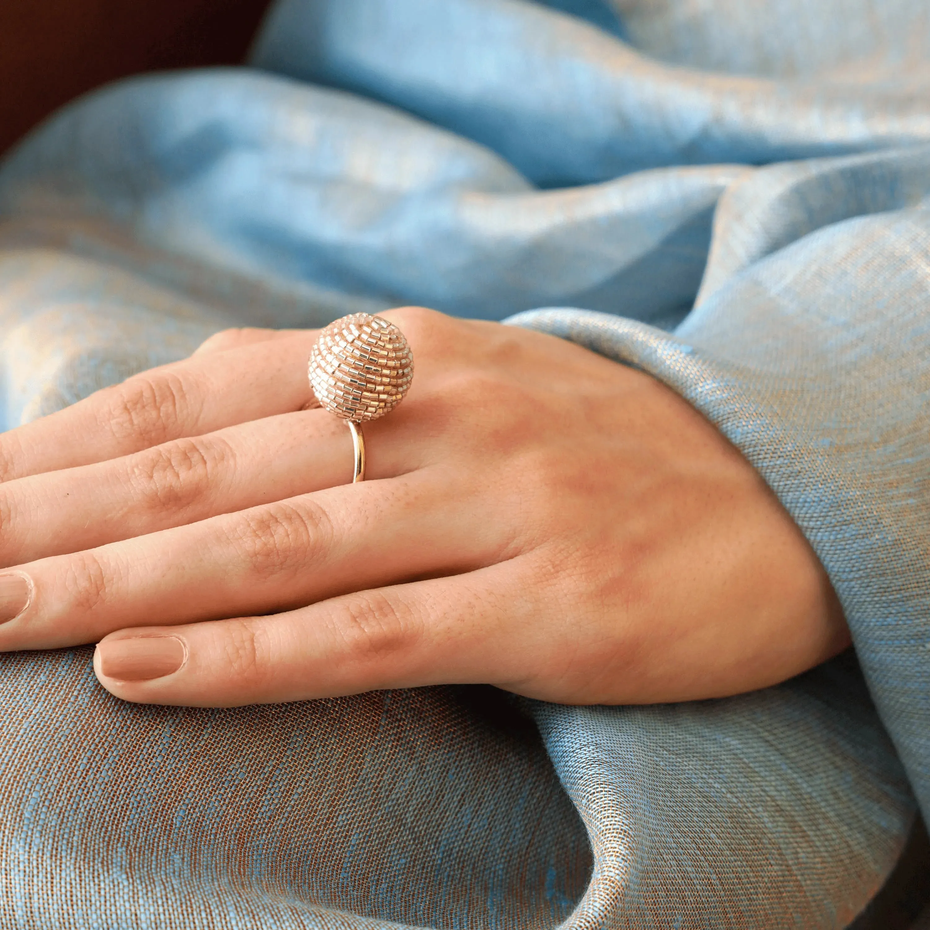 TFC Festive Stunner Gold Statement Adjustable Ring
