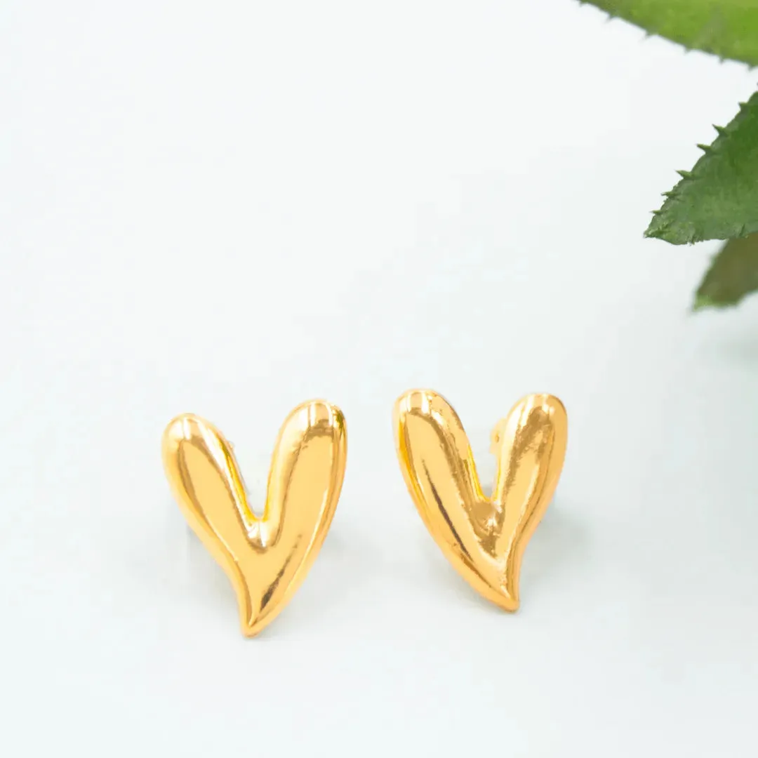 TFC Heartthrob Gold Plated Stud Earrings