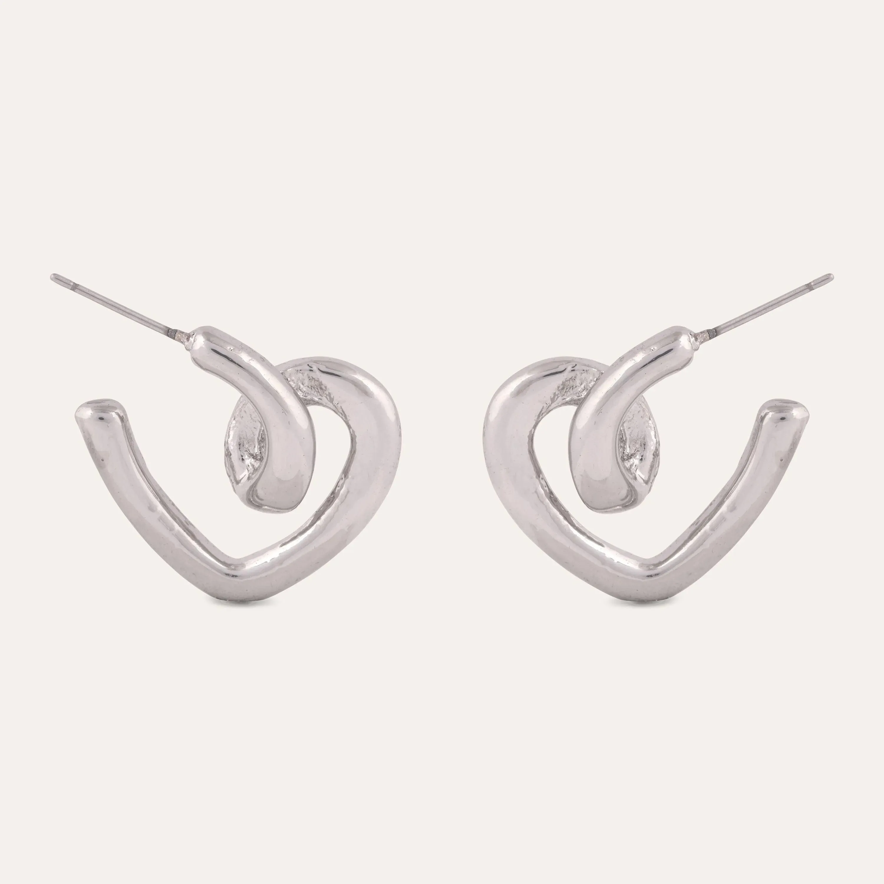 TFC Heartwink Silver Plated Hoop Earrings
