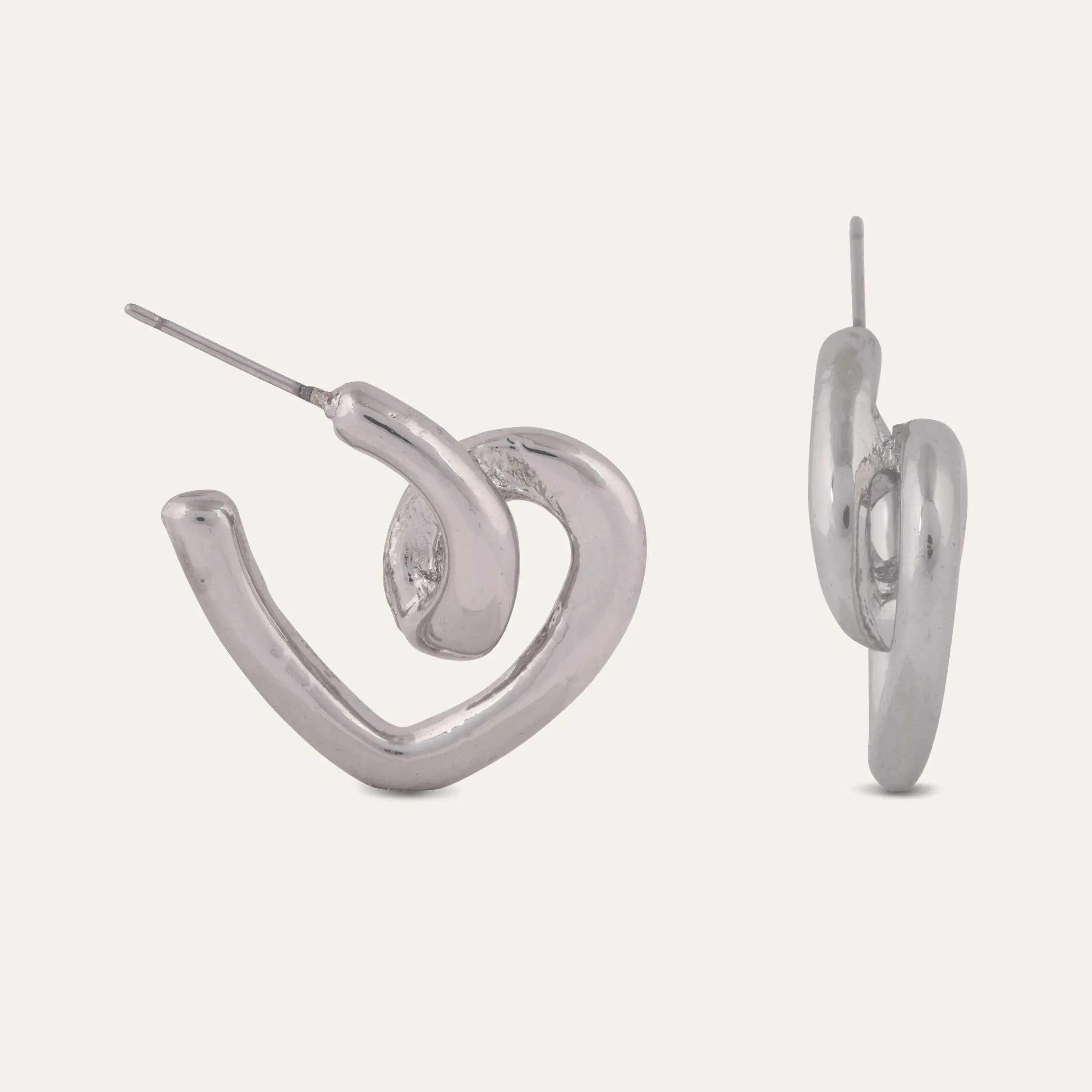 TFC Heartwink Silver Plated Hoop Earrings