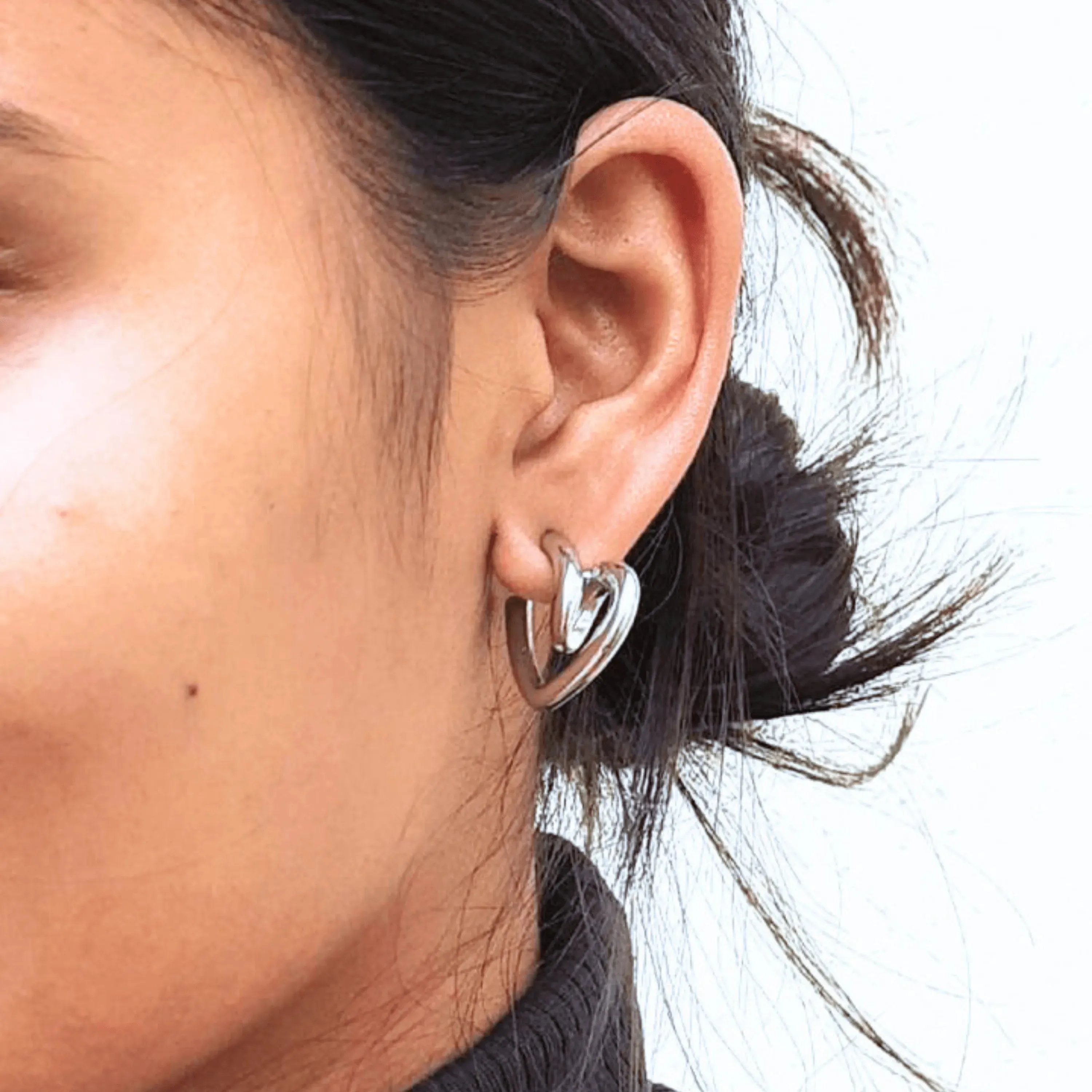 TFC Heartwink Silver Plated Hoop Earrings