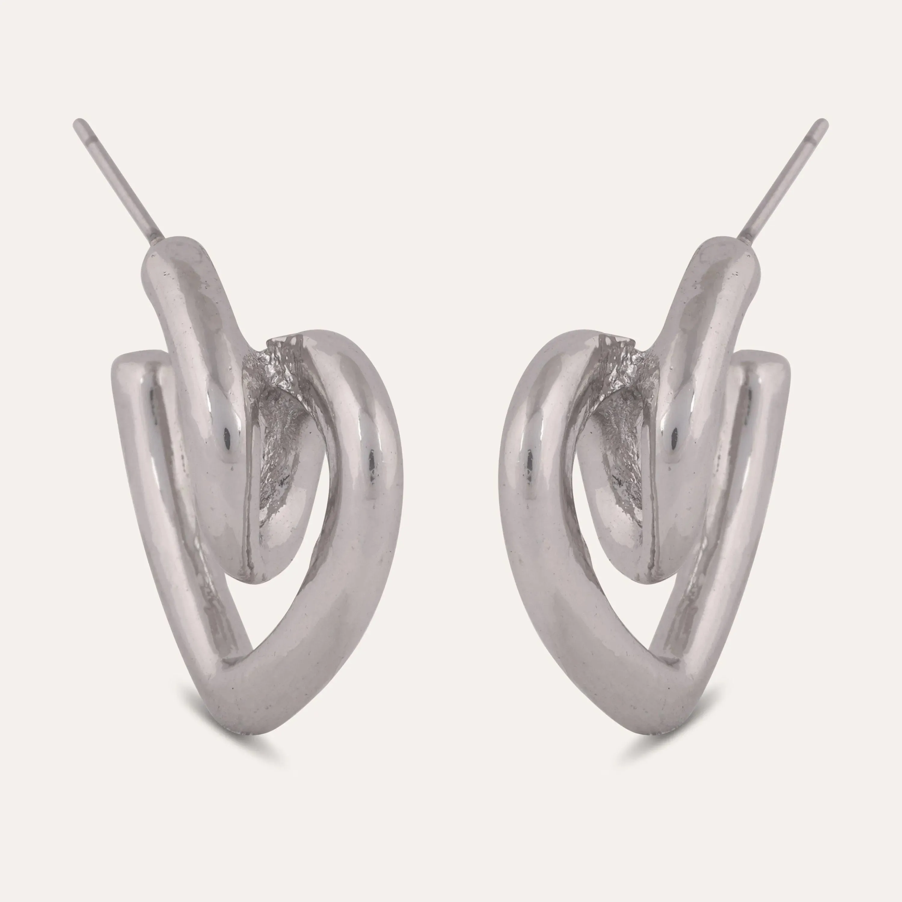 TFC Heartwink Silver Plated Hoop Earrings